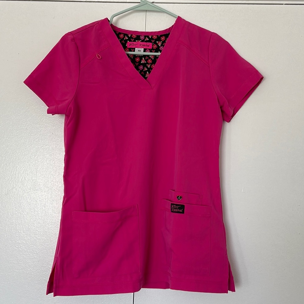 Betsey Johnson XS Scrub Top.